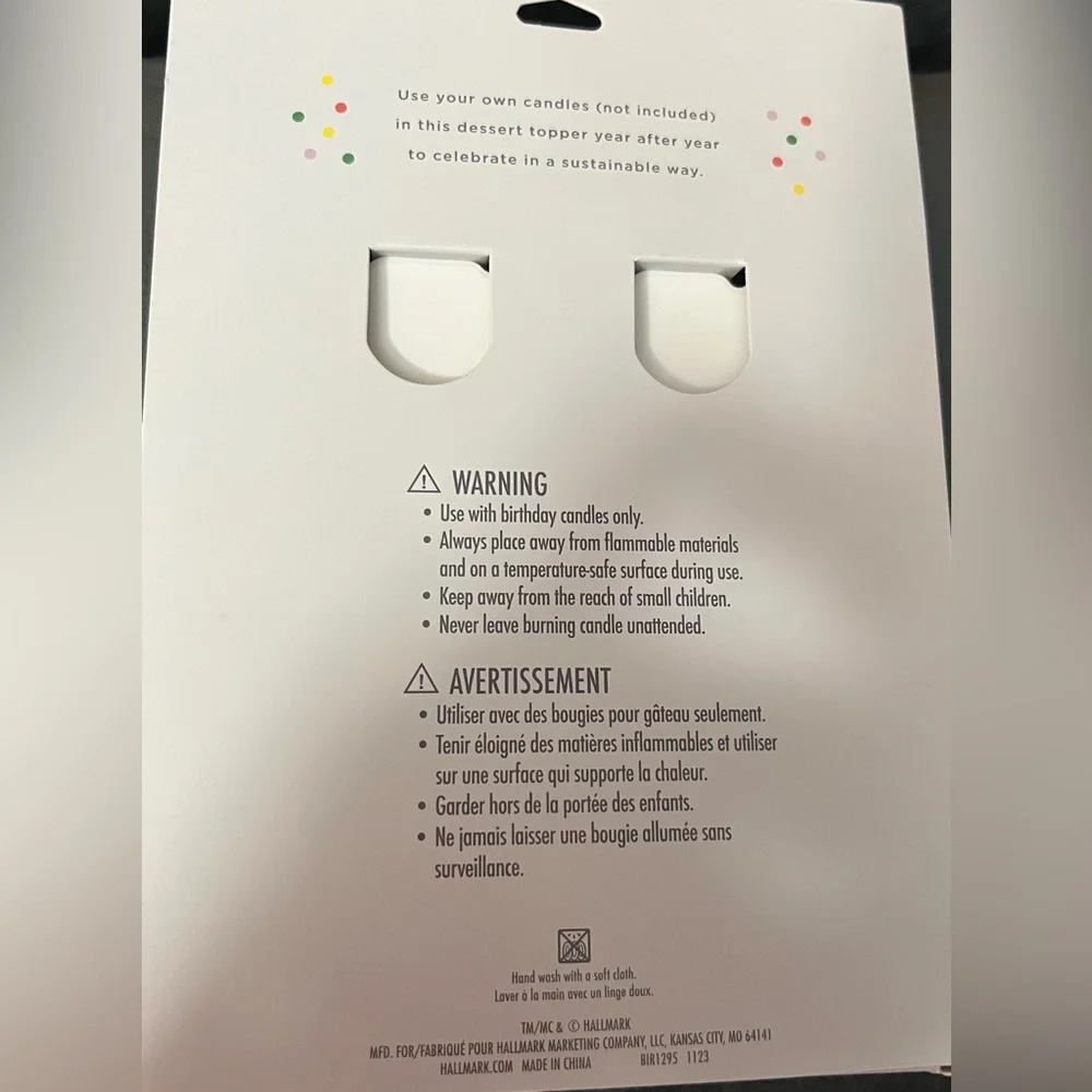 Hallmark Colorful Happy Bday Candle Holder reusable - Picture 6 of 6